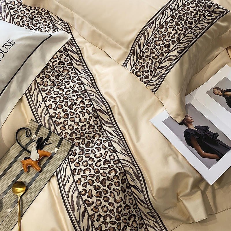 Leopard Grey – Luxury Egyptian Cotton Duvet Cover Set