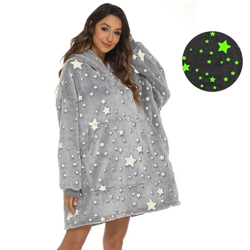 StarlightSnug - Luxury Star Hoodie for Cozy Evenings