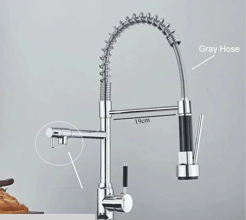 NickelFlex Faucet – Modern 360° Kitchen Mixer Tap