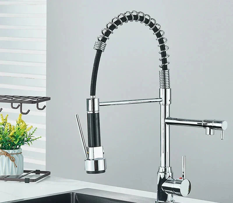 NickelFlex Faucet – Modern 360° Kitchen Mixer Tap