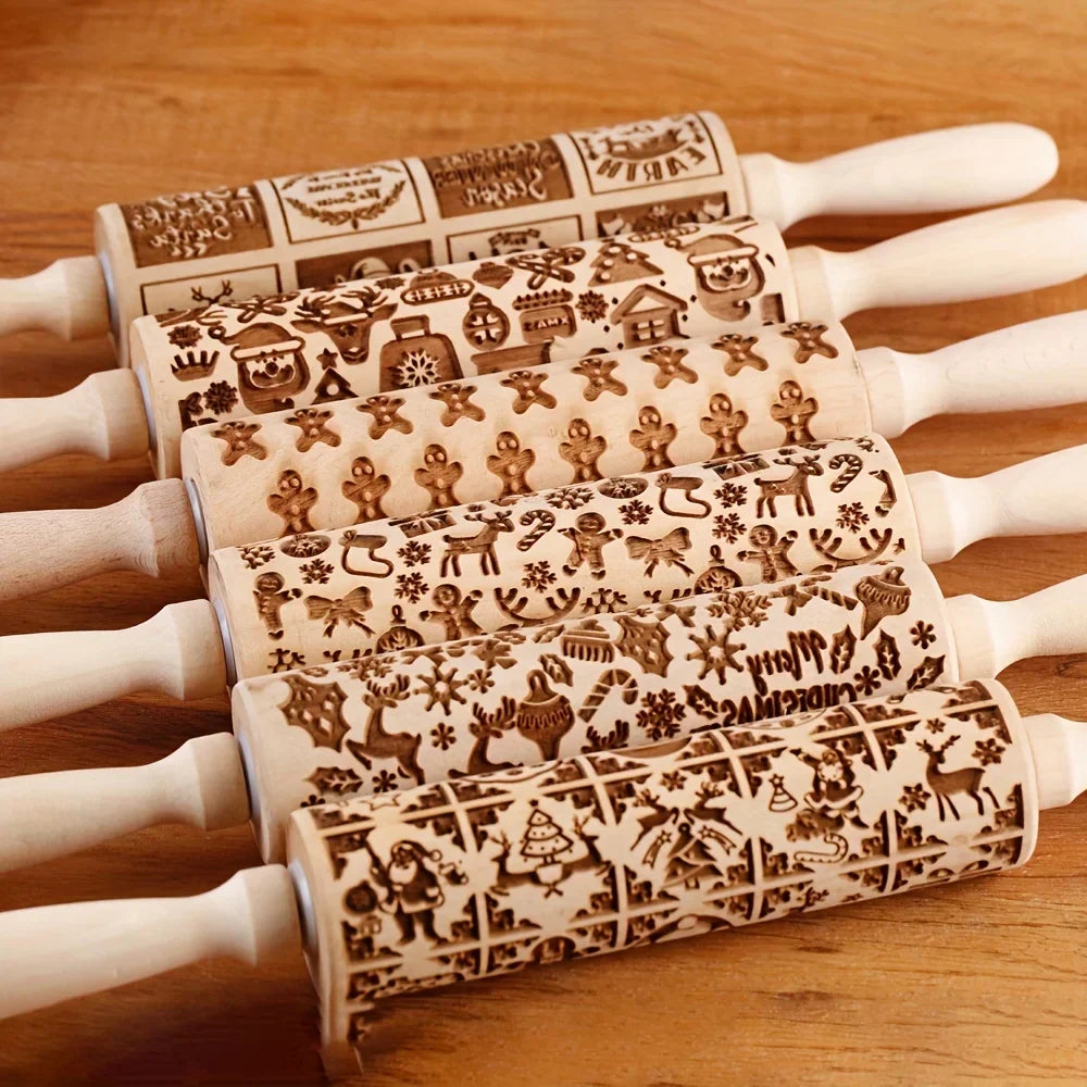 RoulNoel - Festive Rolling Pin for Christmas Baking