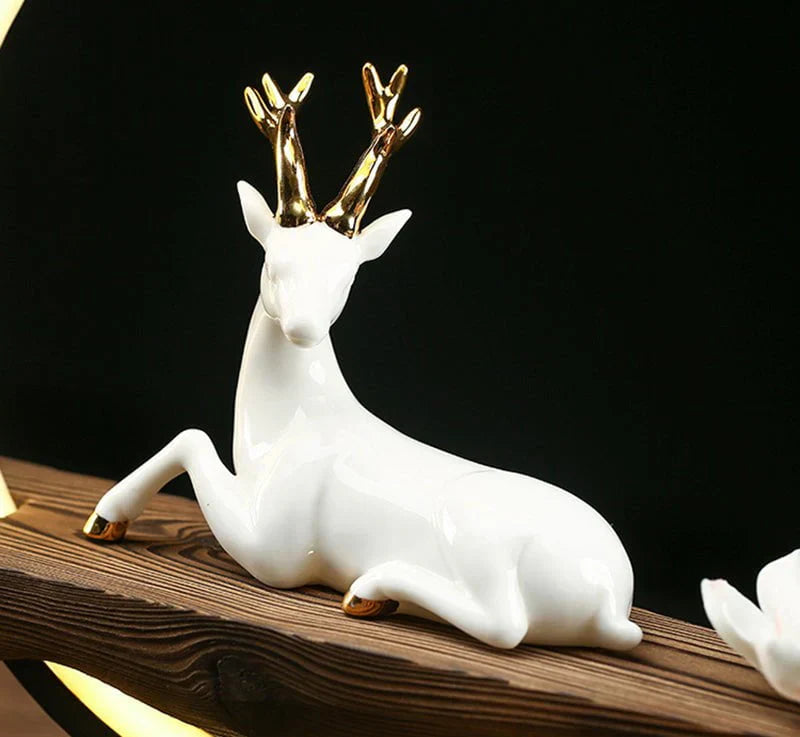 SereneStag - Elegant White Deer Incense Burner
