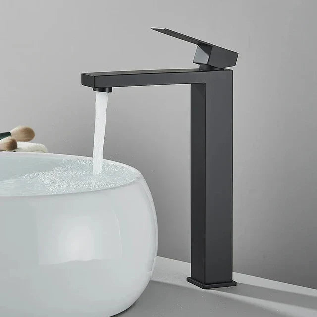 Modern Black-Silver Basin Tap - for a Luxurious Bathroom Experience