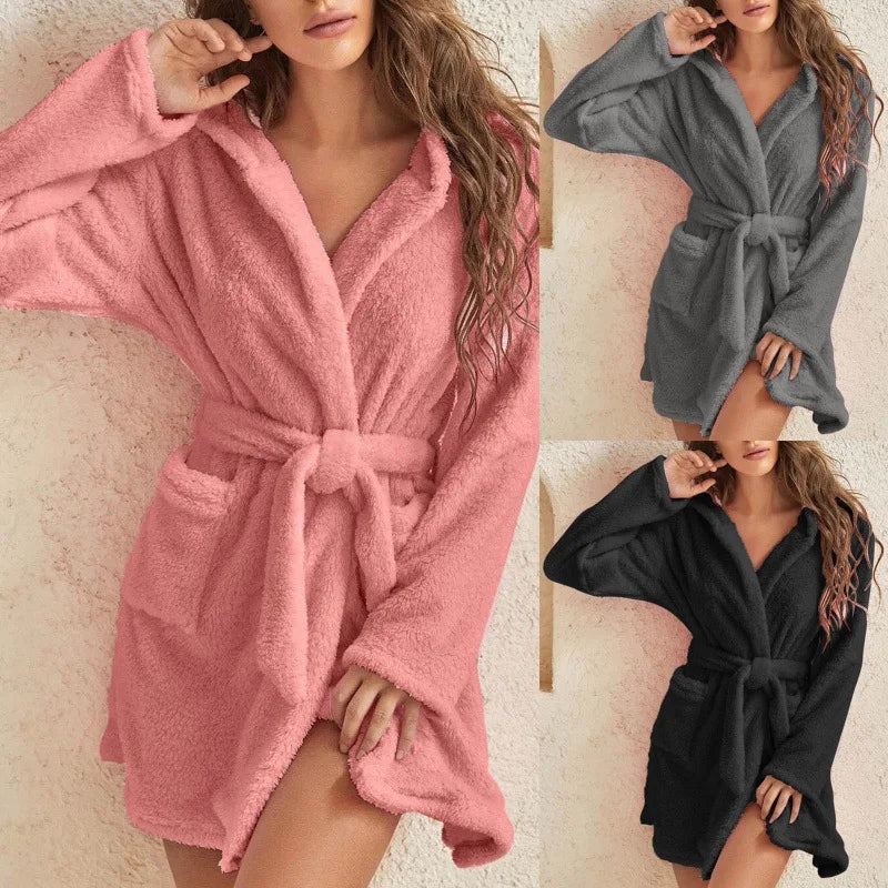 CozyElegance Bathrobe - Elegant Thick Bathrobe for Women