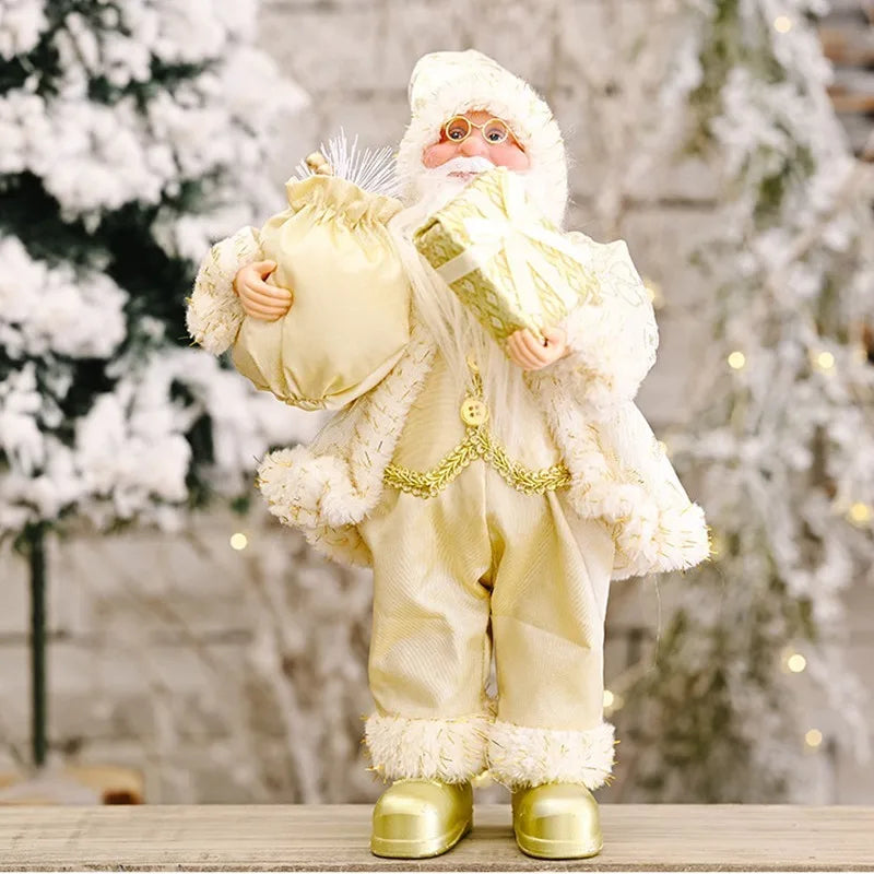PoupeeFestive Santa Plush - Cute Santa Claus for Decoration