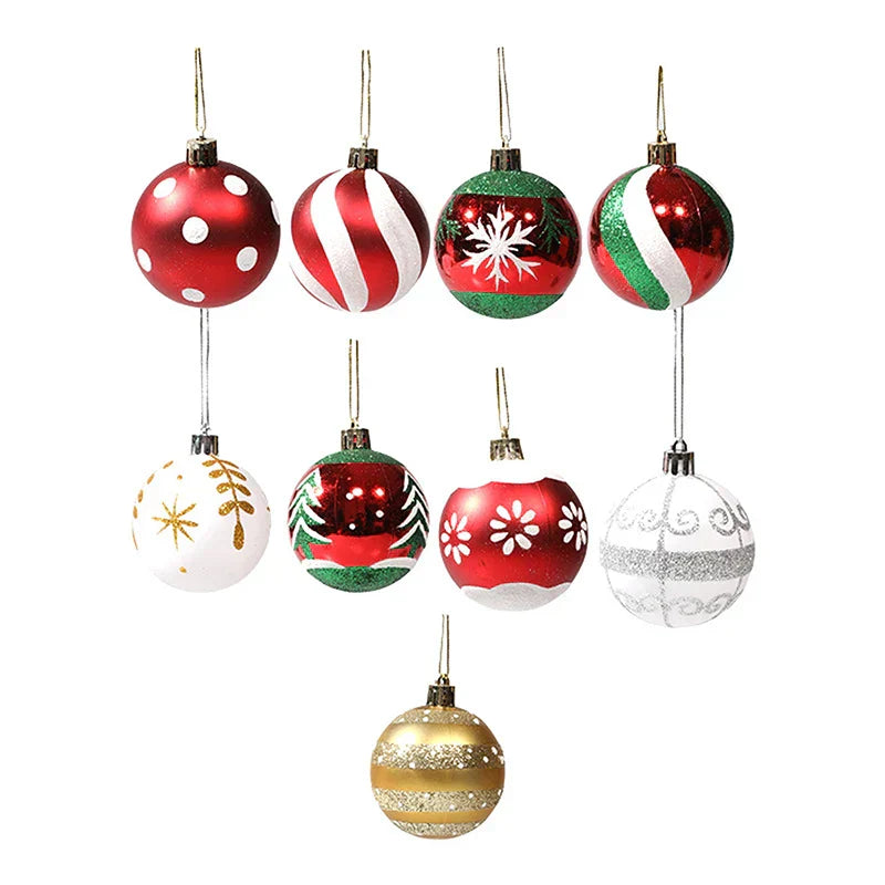 Charming Christmas Decoration - Elegant Snowflake Christmas Baubles Set of 6