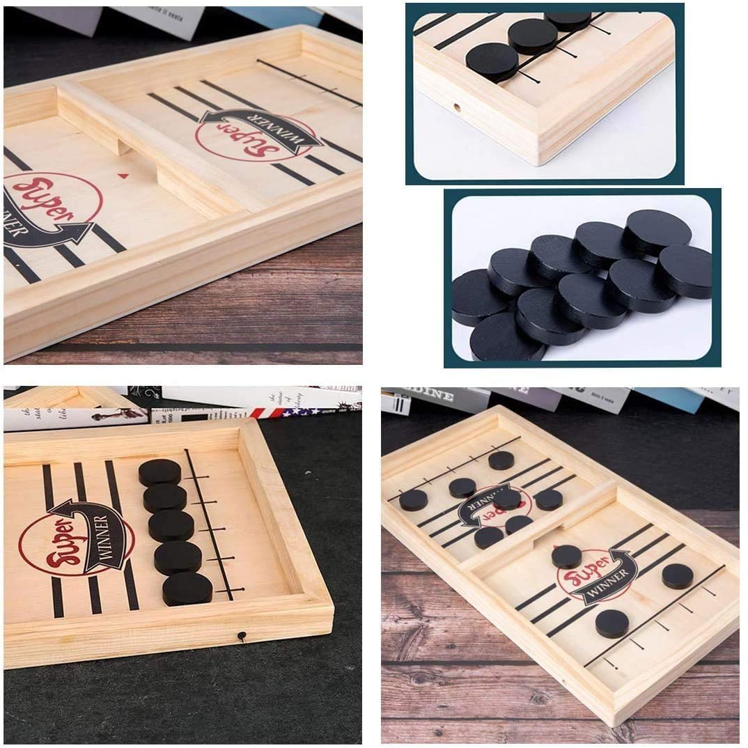 TimberHockey Game - Wooden Table Game for Father & Son