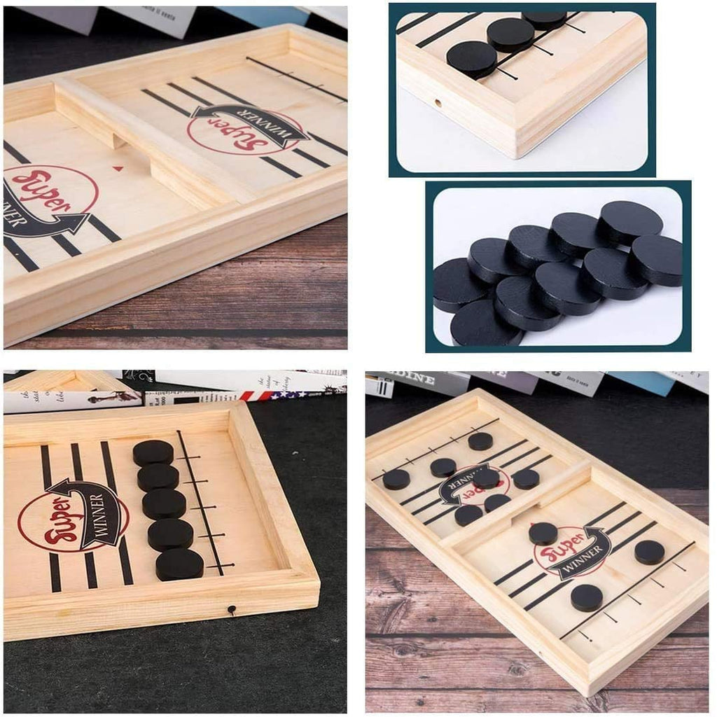 TimberHockey Game - Wooden Table Game for Father & Son