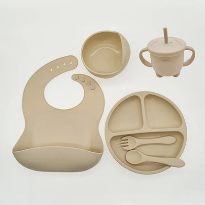 TinyBites – Stylish Silicone Baby Feeding Set