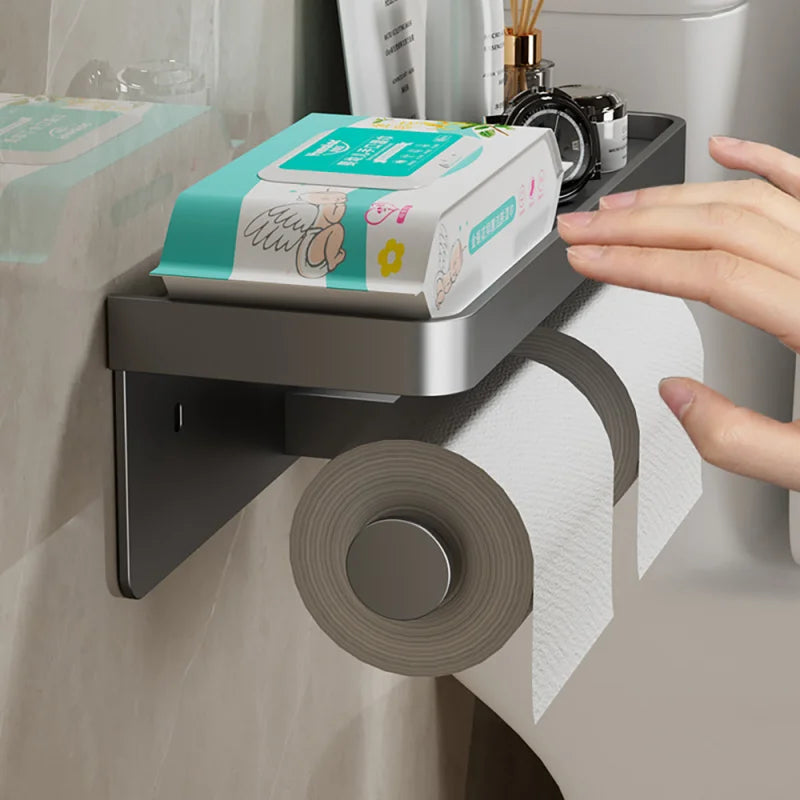 LuxeHold – Stylish Multifunctional Toilet Roll Holder