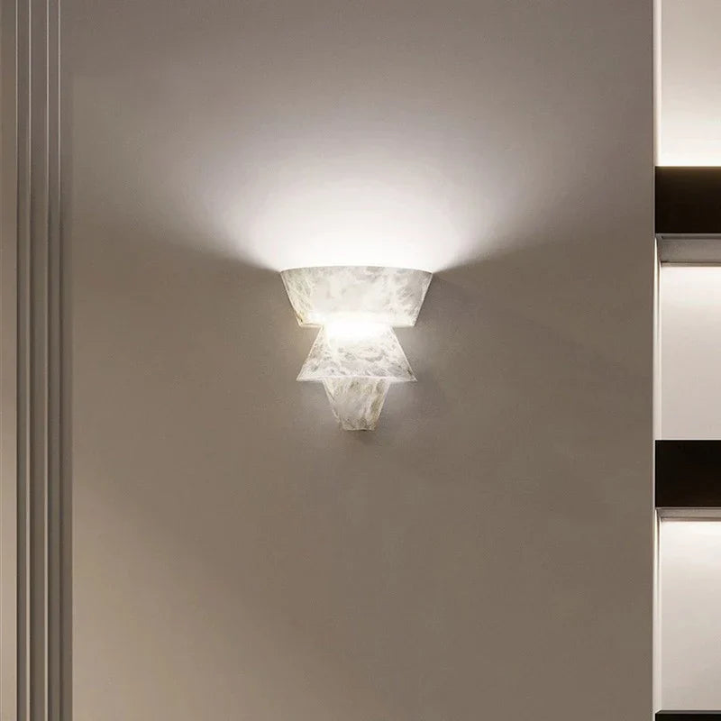 MarbleGlow Wall Light – Sleek Natural Stone Wall Lighting
