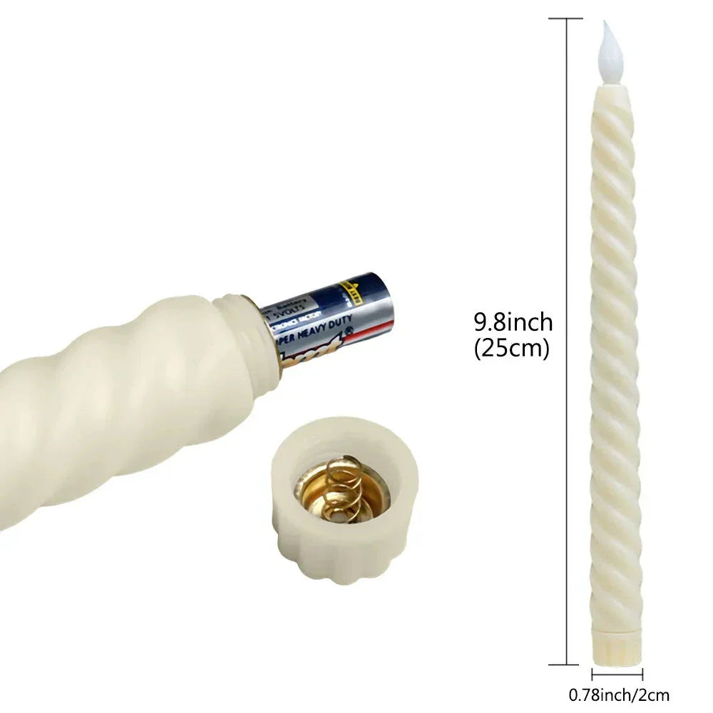 Candlestick LED Candles - Elegant Long 3D LED Candles