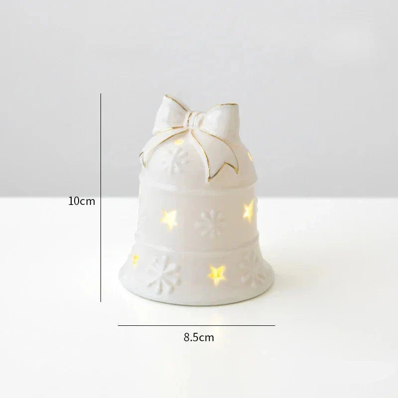 Magical Christmas Decoration - Light-Up Ceramic Snowman for Festive Decor