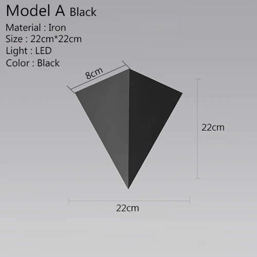 TriGlow Light - Moderne LED Wandlamp 3W