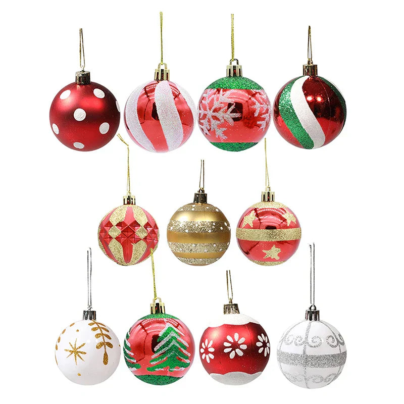 Charming Christmas Decoration - Elegant Snowflake Christmas Baubles Set of 6