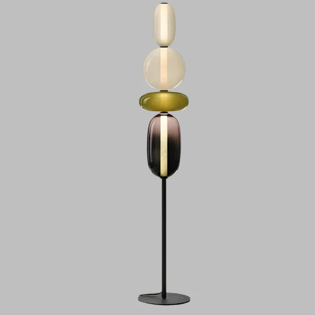 ChromaLuxe - Designer Floor Lamp with Color Accents for a Sparkling Ambiance