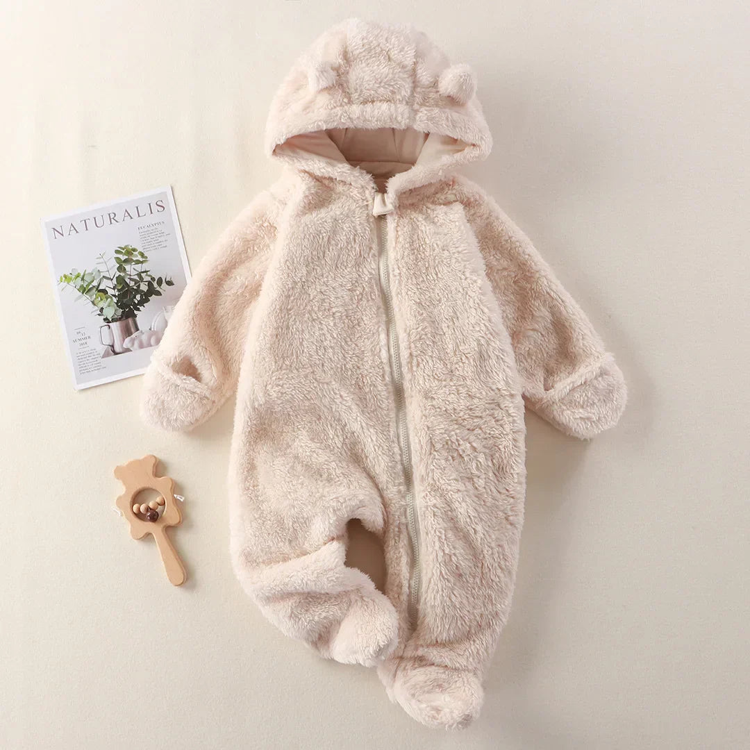 CozyCuddle – Soft Hooded Baby Romper