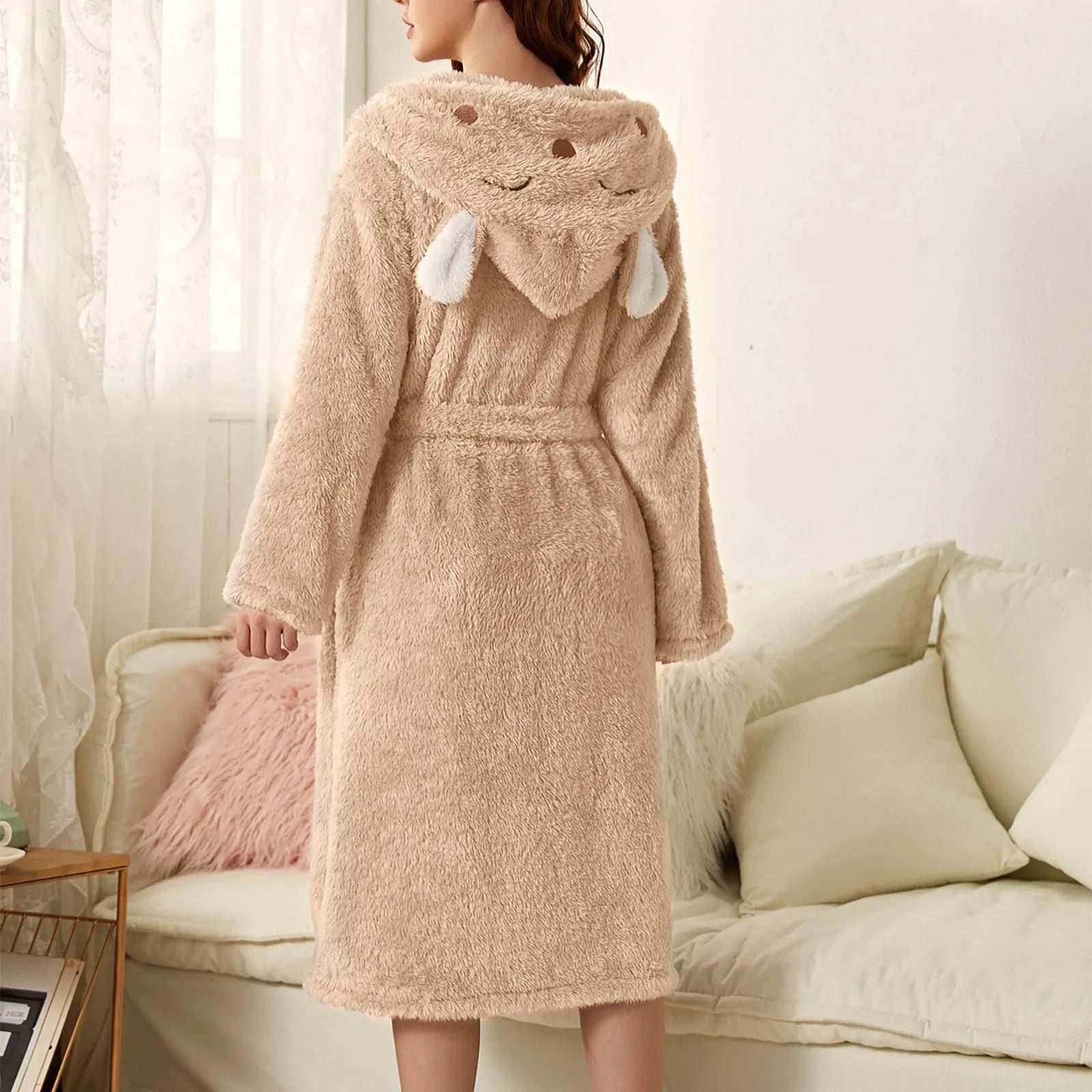 BunnyHug Bathrobe - Luxury Flannel Bathrobe with Bunny Ears
