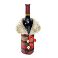 Festive Cheers Wine Bottle Cover - Elegant Wine Bottle Cover for the Holidays