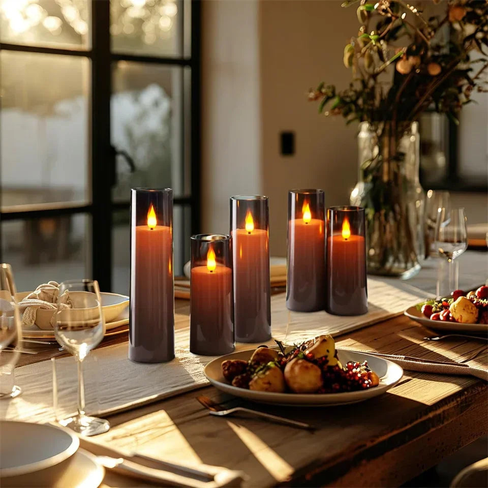 Rechargeable CandleGlow – Elegant LED Candle Set with Remote Control
