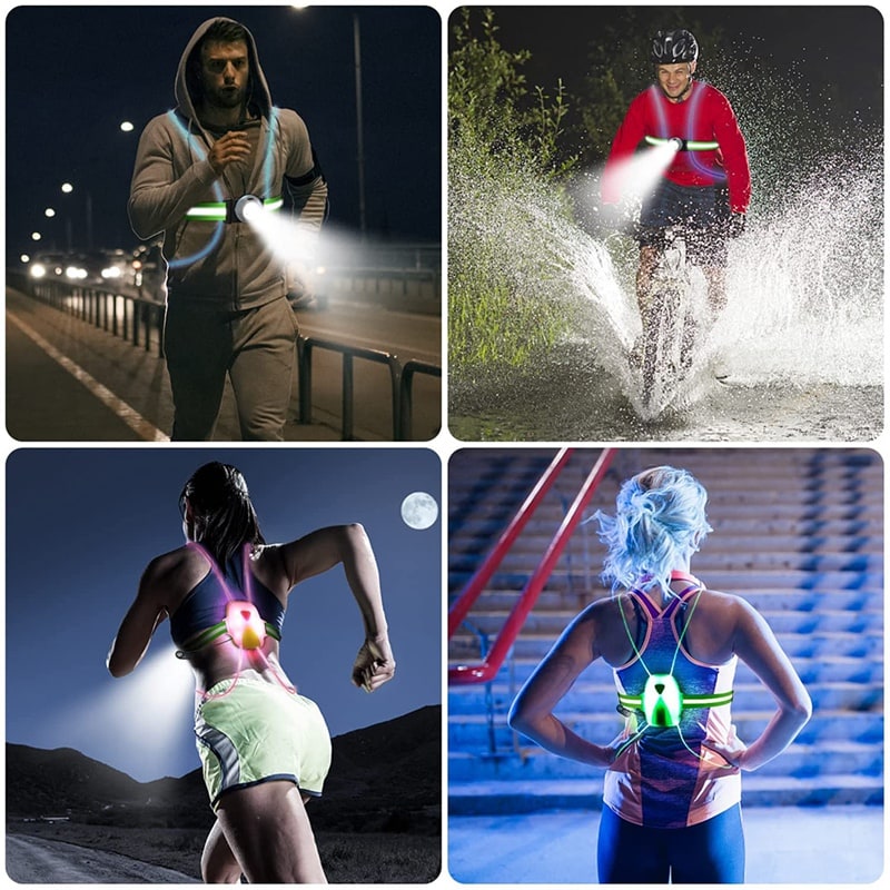 ReflectGlow - Illuminated Running Safety Vest for Outdoors