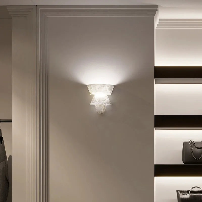 MarbleGlow Wall Light – Sleek Natural Stone Wall Lighting