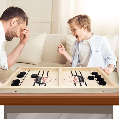 TimberHockey Game - Wooden Table Game for Father & Son