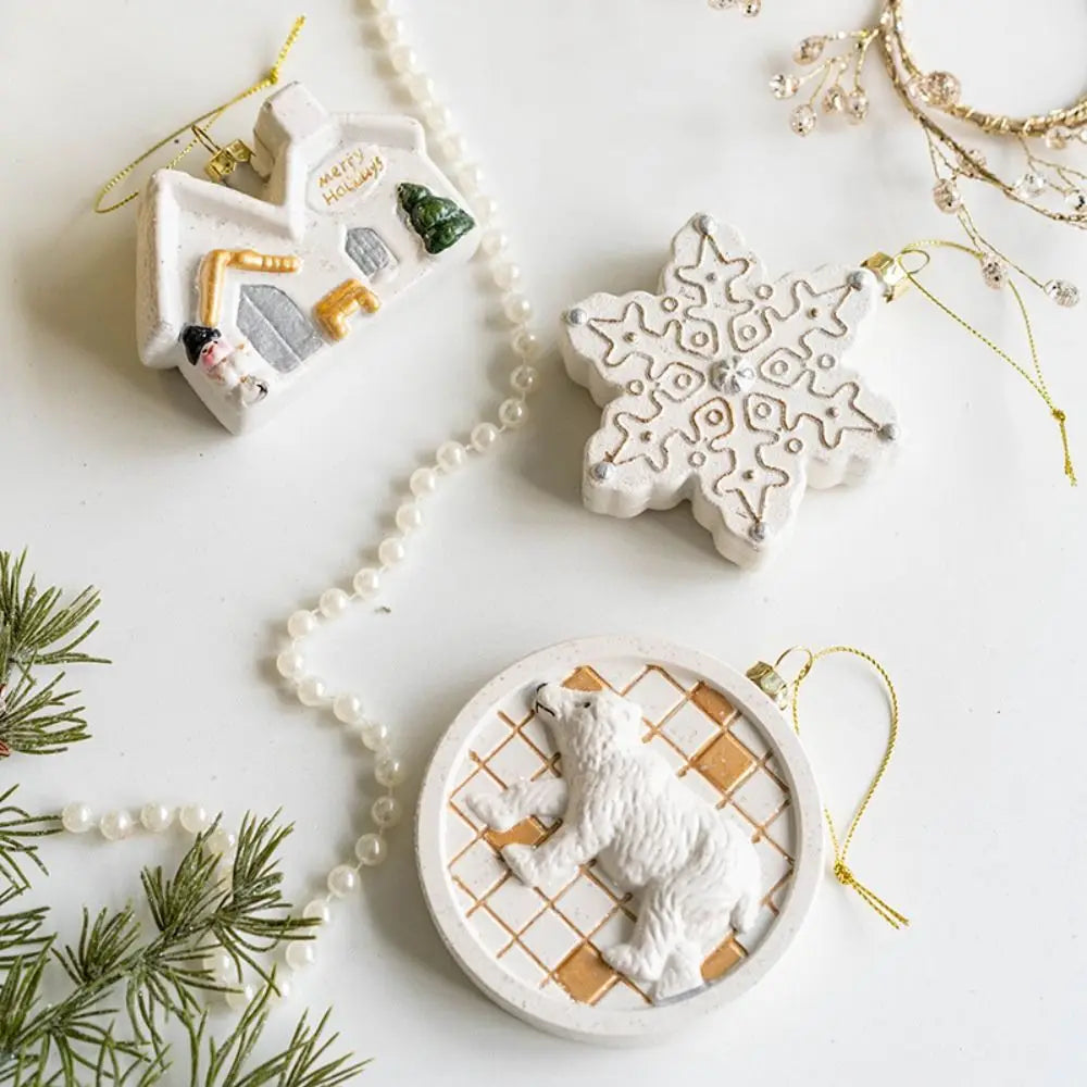 CharmingSnow Christmas Decorations – Enchanting Ceramic Christmas Hanging Decorations