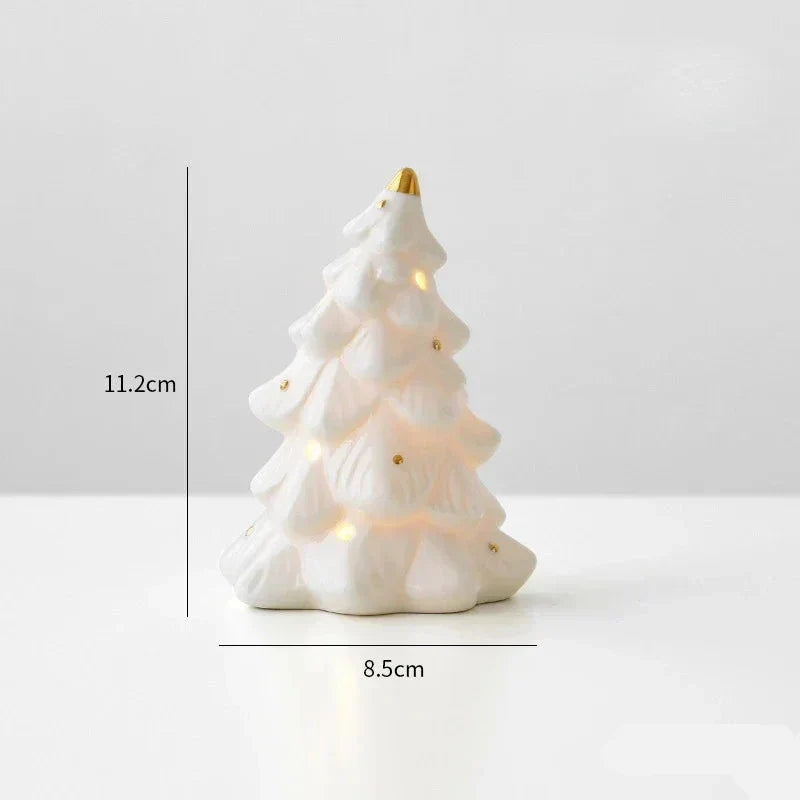 Magical Christmas Decoration - Light-Up Ceramic Snowman for Festive Decor