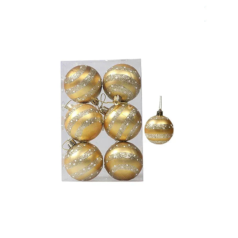 Charming Christmas Decoration - Elegant Snowflake Christmas Baubles Set of 6