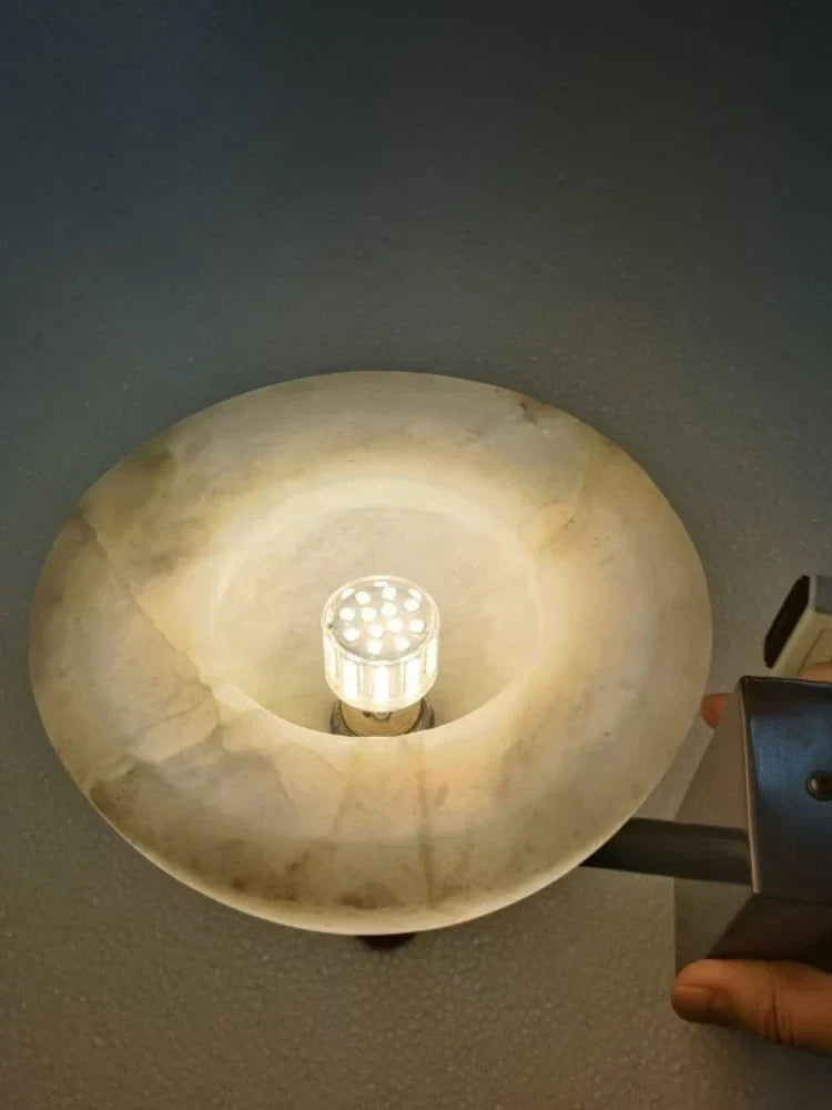 MarbleLuxe – Elegant Antique Marble Wall Lamp