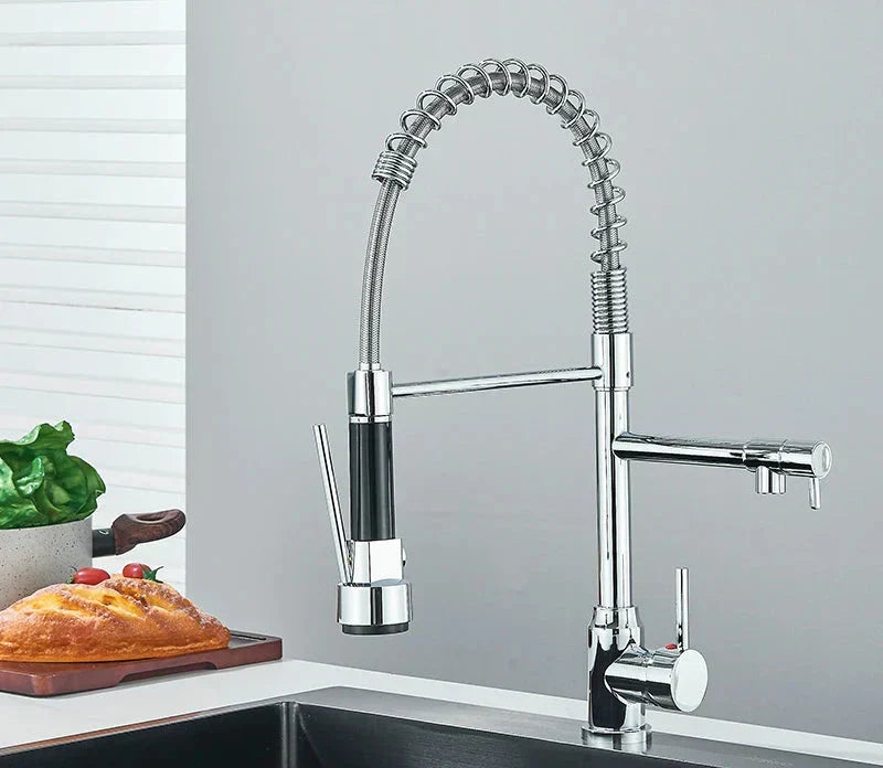 NickelFlex Faucet – Modern 360° Kitchen Mixer Tap
