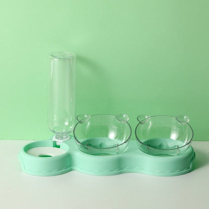 KarlFeast – Stylish 3-in-1 Cat Feeding Bowl for Pets