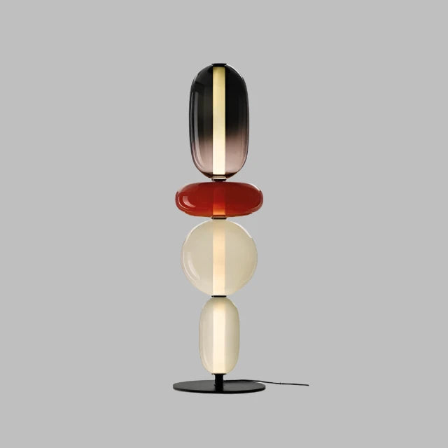 ChromaLuxe - Designer Floor Lamp with Color Accents for a Sparkling Ambiance