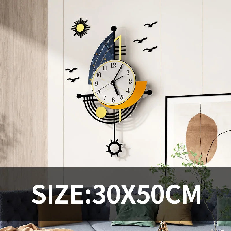 NauticTime Clock - Elegant Sailboat Wall Clock