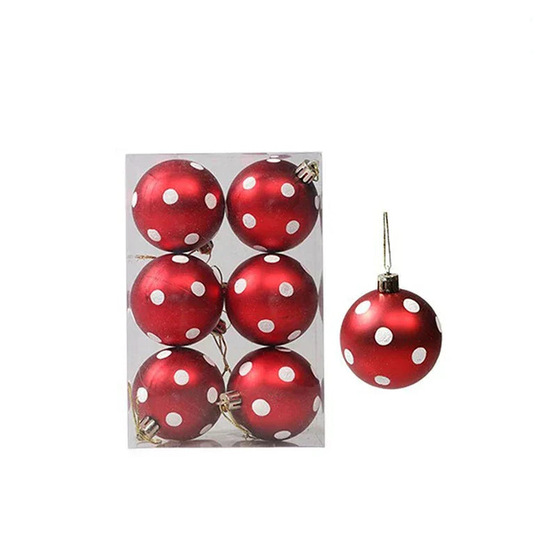Charming Christmas Decoration - Elegant Snowflake Christmas Baubles Set of 6