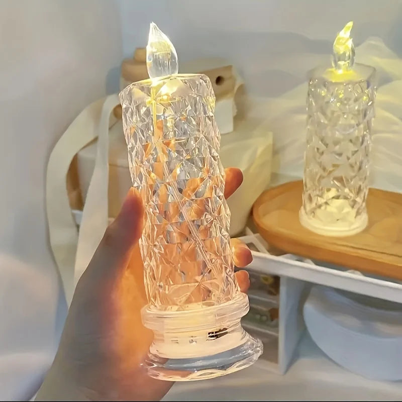 EnchantingGlow Candle Table Lamp - Flameless LED Mood Lights