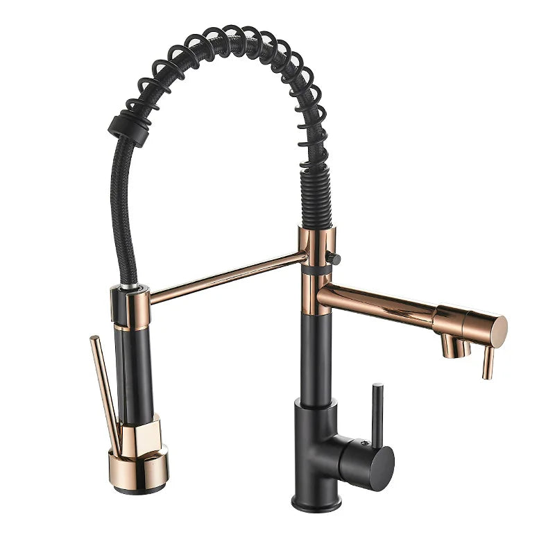 DualFlow Kitchen Tap - Luxury Double Brass Kitchen Faucet