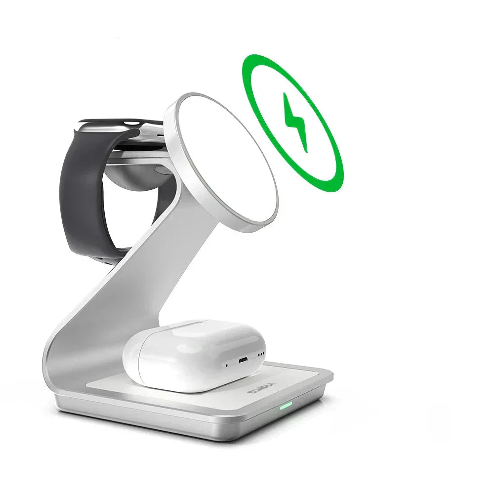 ChargeMaster 3-in-1 Wireless Charger - Fast & Stylish