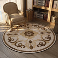 ElegantCircle - Luxury American Round Rug for Bedroom