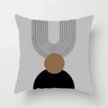 Aurum Cushion Cover - Modern Black and White Cushion Cover with Abstract Art Print