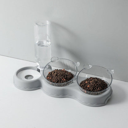 KarlFeast – Stylish 3-in-1 Cat Feeding Bowl for Pets