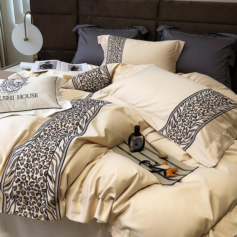 Leopard Grey – Luxury Egyptian Cotton Duvet Cover Set