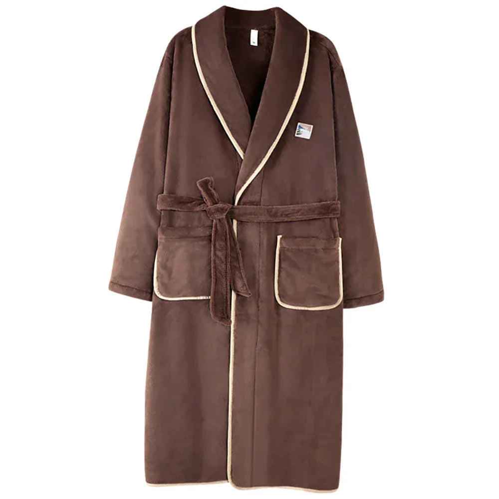WarmPlush Robe - Luxurious Antibacterial Flannel Bathrobe