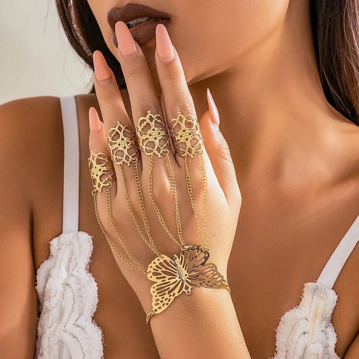 ButterflyElegance - Luxury Butterfly Bracelet and Ring Set
