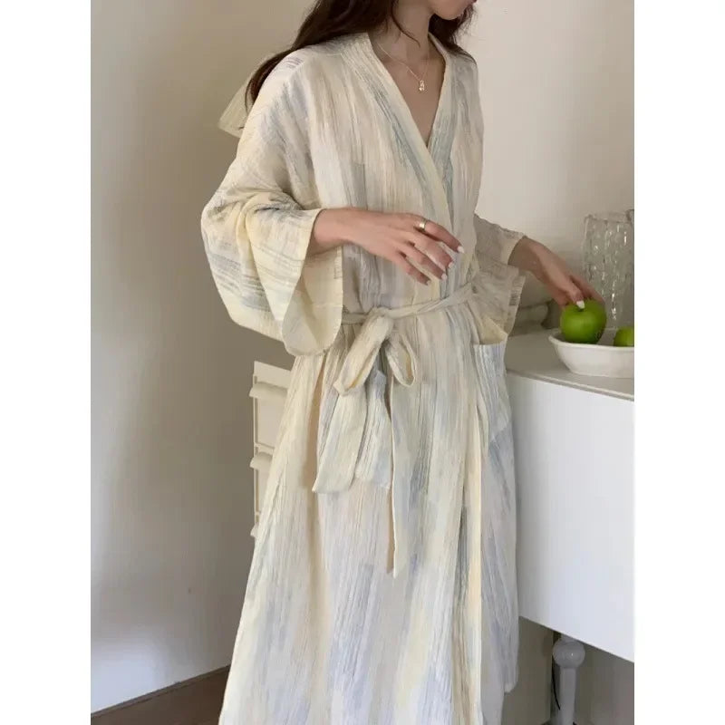 KimonoChic Bathrobe - Elegant Summer Loungewear