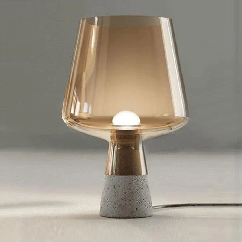 UrbanElegance - Industrial Concrete and Glass Desk Lamp