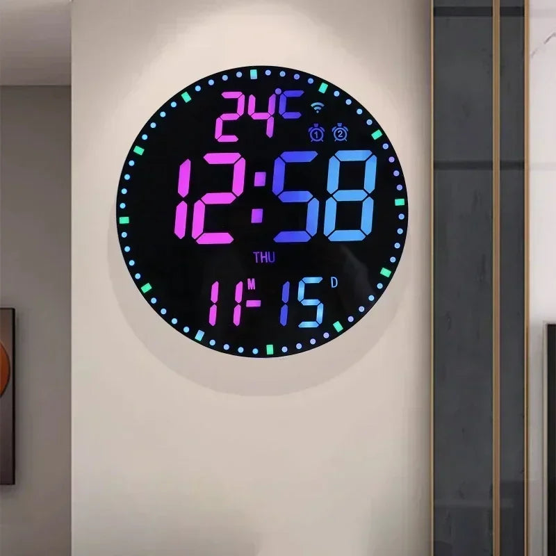 WiFiTime Clock - Smart LED Wall Clock with Calendar
