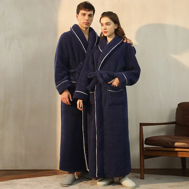FleeceComfort Bathrobe - Luxury Flannel Bathrobe