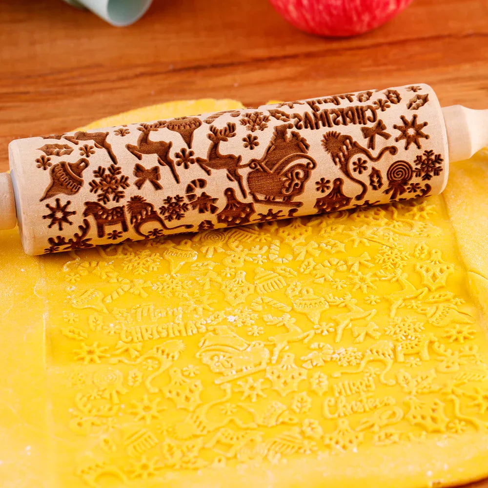 RoulNoel - Festive Rolling Pin for Christmas Baking